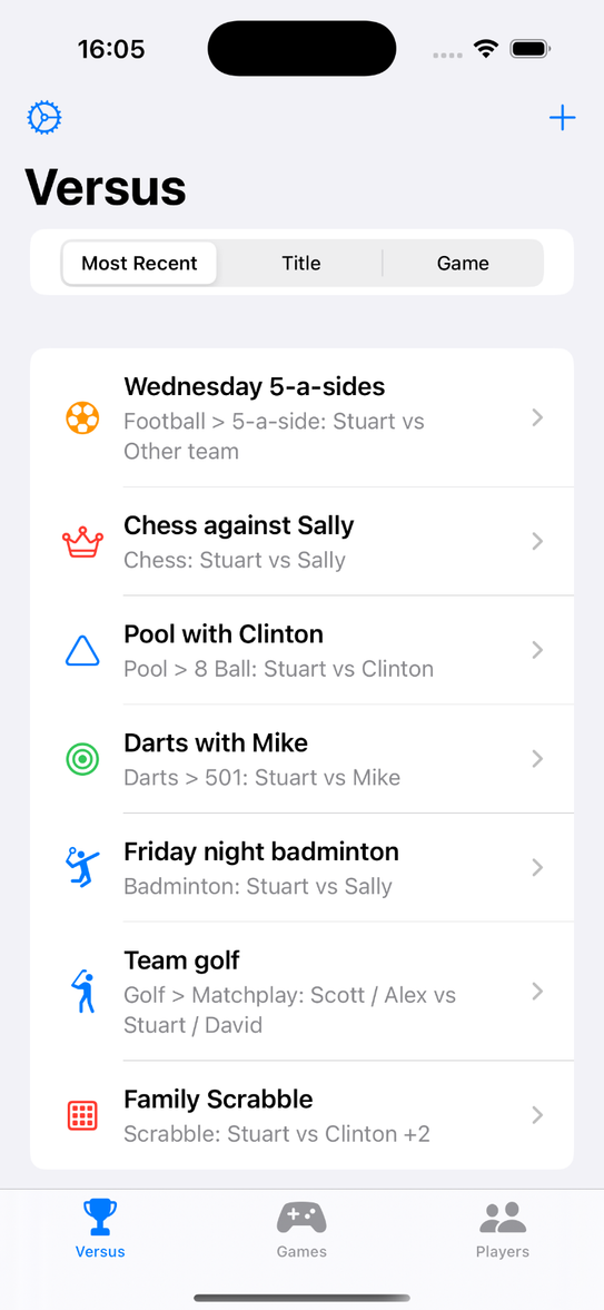 Versus app screenshot preview